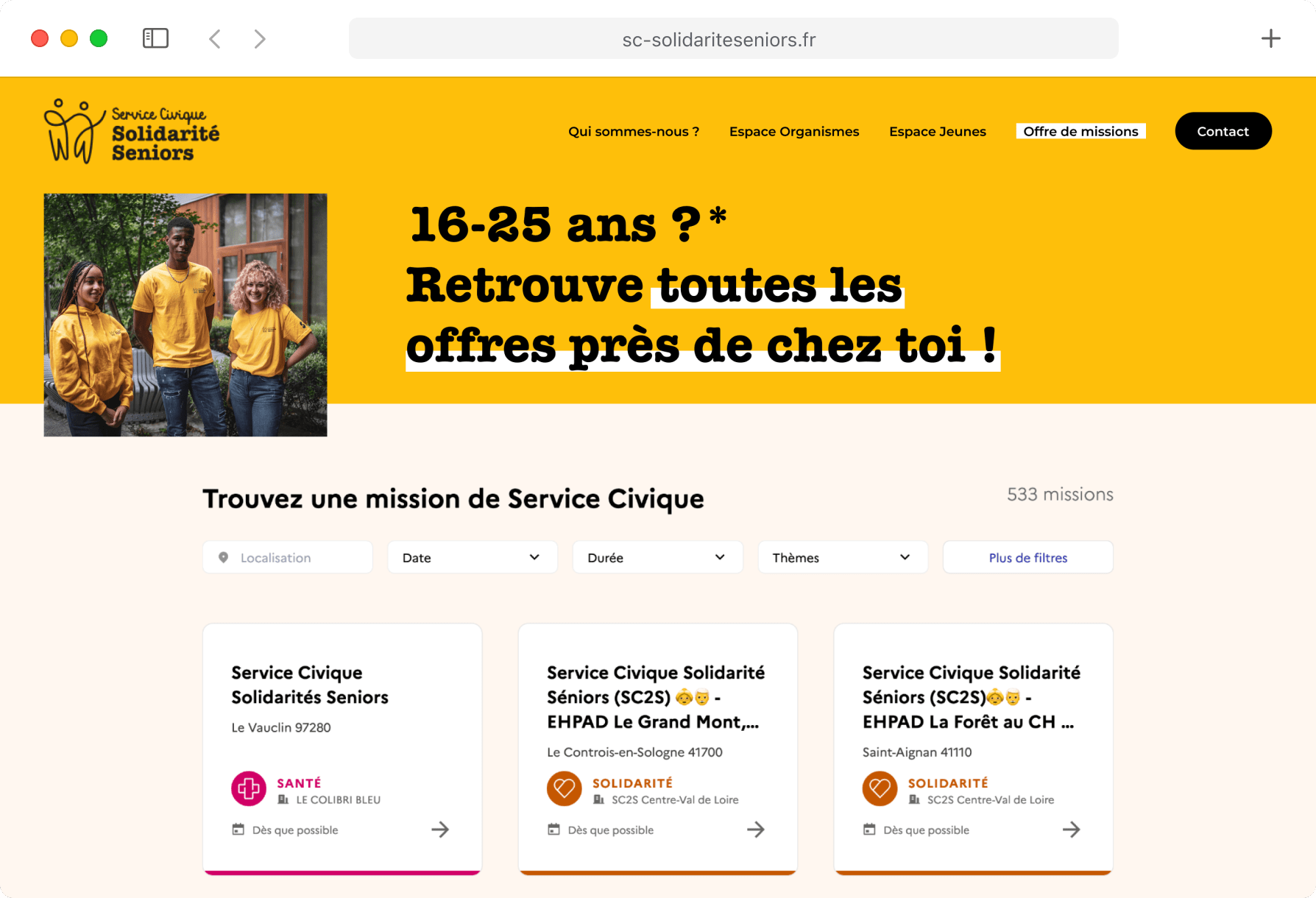 Liste de missions sur sc-solidariteseniors.fr